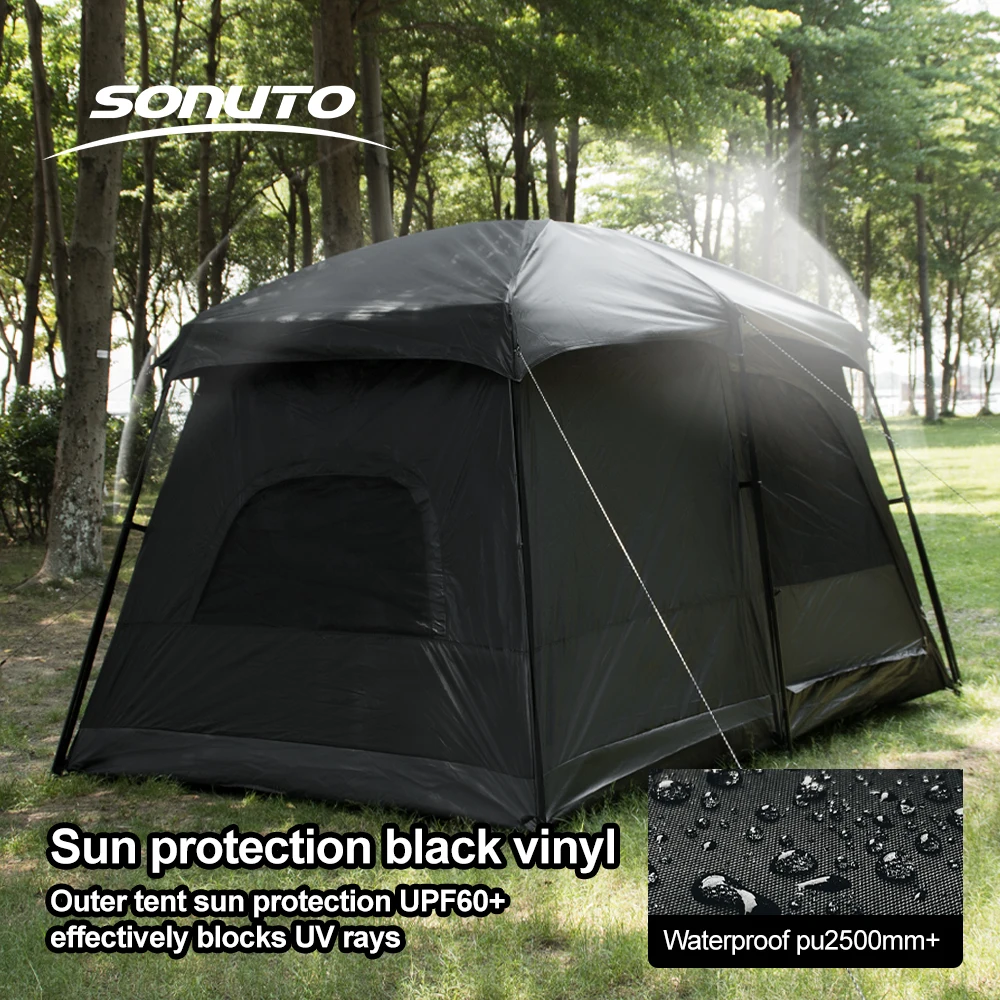 Outdoor Camping Family Tent 3-12 Person Double Layers Oversize 2 Rooms Thickened Rainproof Canopy Family Camp Tour Equipment
Outdoor Camping Family Tent 3-12 Person Double Layers Oversize 2 Rooms Thickened Rainproof Canopy Family Camp Tour Equipment