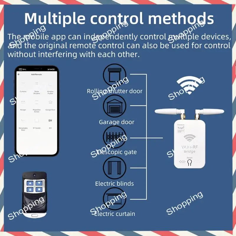 M20K Tuya Smart Wifi RF Duplicator Remote Control Copy For Electric Door Rolling Door Curtain Awning Sunshade Remote Control
M20K Tuya Smart Wifi RF Duplicator Remote Control Copy For Electric Door Rolling Door Curtain Awning Sunshade Remote Control