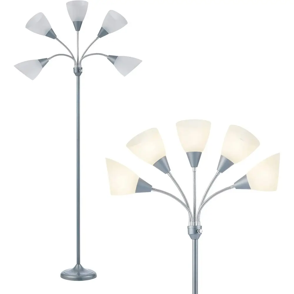 Adjustable Reading Light Large Shade Floor Lamps for Living Room Bedroom (Silver)
Adjustable Reading Light Large Shade Floor Lamps for Living Room Bedroom (Silver)