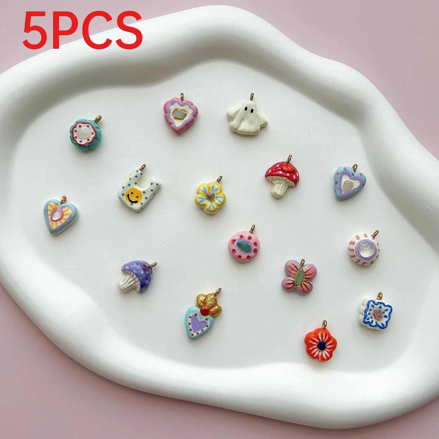 5Pcs Stainless Steel Charms Mushroom Flower Heart Mini Pendants For DIY Bracelet Necklace Jewelry Making Accessories
5Pcs Stainless Steel Charms Mushroom Flower Heart Mini Pendants For DIY Bracelet Necklace Jewelry Making Accessories