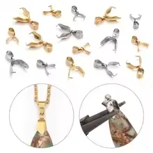 10pcs Stainless Steel Pendant Buckle Claps Charms Clip Pinch Bail Clasp Connectors for Jewelry Making DIY Pendant Necklace
10pcs Stainless Steel Pendant Buckle Claps Charms Clip Pinch Bail Clasp Connectors for Jewelry Making DIY Pendant Necklace