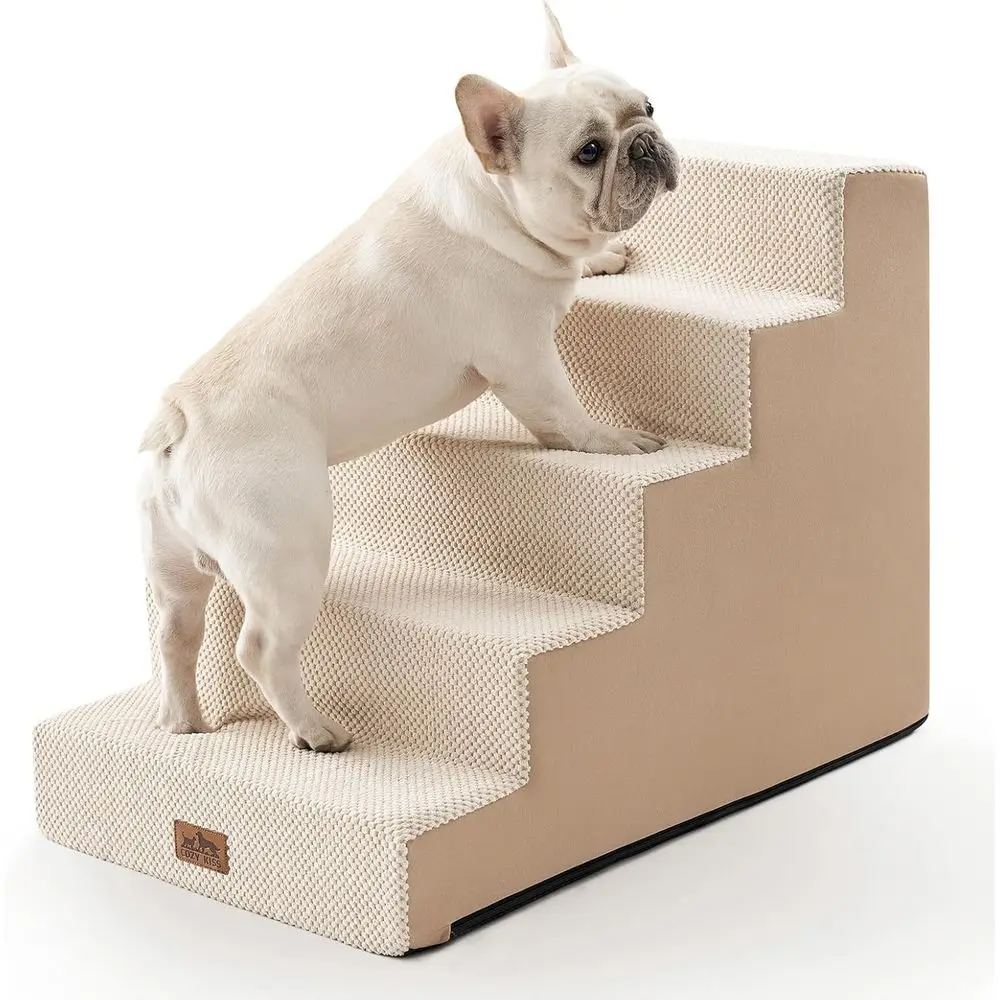 5-Step Wide Pet Stairs for High Beds, 23.6H, Non-Slip, Suitable for Small Dogs, Old Cats, Puppies, Beige, 19.7x29.5x23.6
5-Step Wide Pet Stairs for High Beds, 23.6H, Non-Slip, Suitable for Small Dogs, Old Cats, Puppies, Beige, 19.7x29.5x23.6