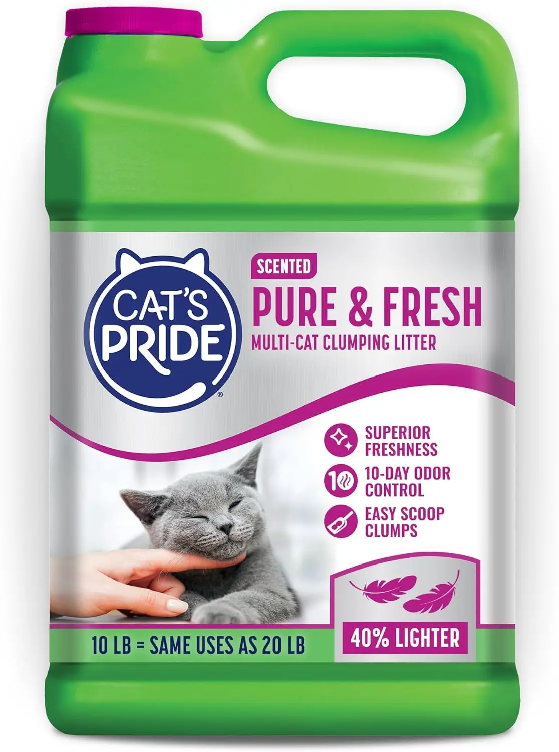 Lightweight Clumping Litter for Multiple Cats Offers 10 Days of Odor Control
Lightweight Clumping Litter for Multiple Cats Offers 10 Days of Odor Control