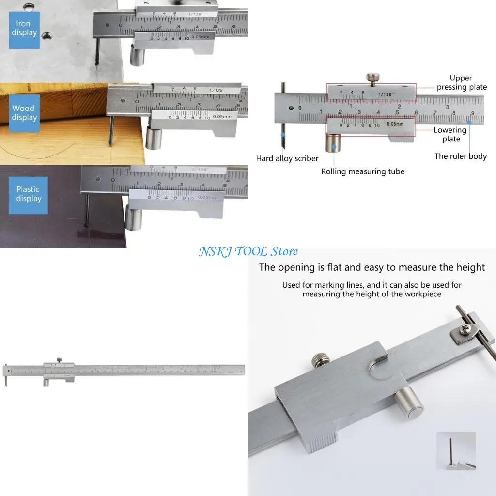 L8RC Double Scale Stainless Steel Vernier Caliper 200/300mm Precise Reading Measuring
L8RC Double Scale Stainless Steel Vernier Caliper 200/300mm Precise Reading Measuring