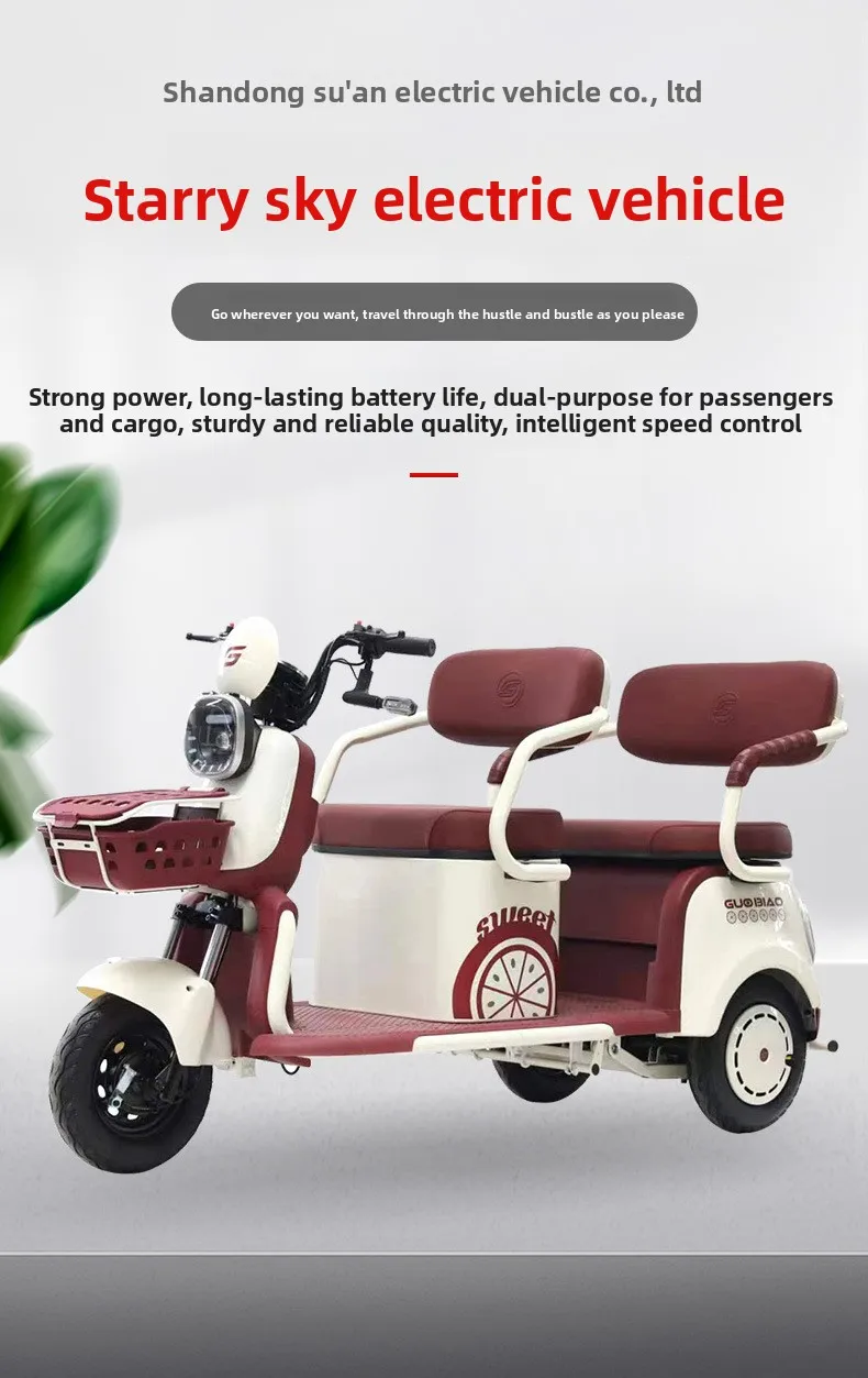 Export Electric Tricycle Adult Household Leisure Elderly Scooter Small Three-wheeled Battery Car
Export Electric Tricycle Adult Household Leisure Elderly Scooter Small Three-wheeled Battery Car