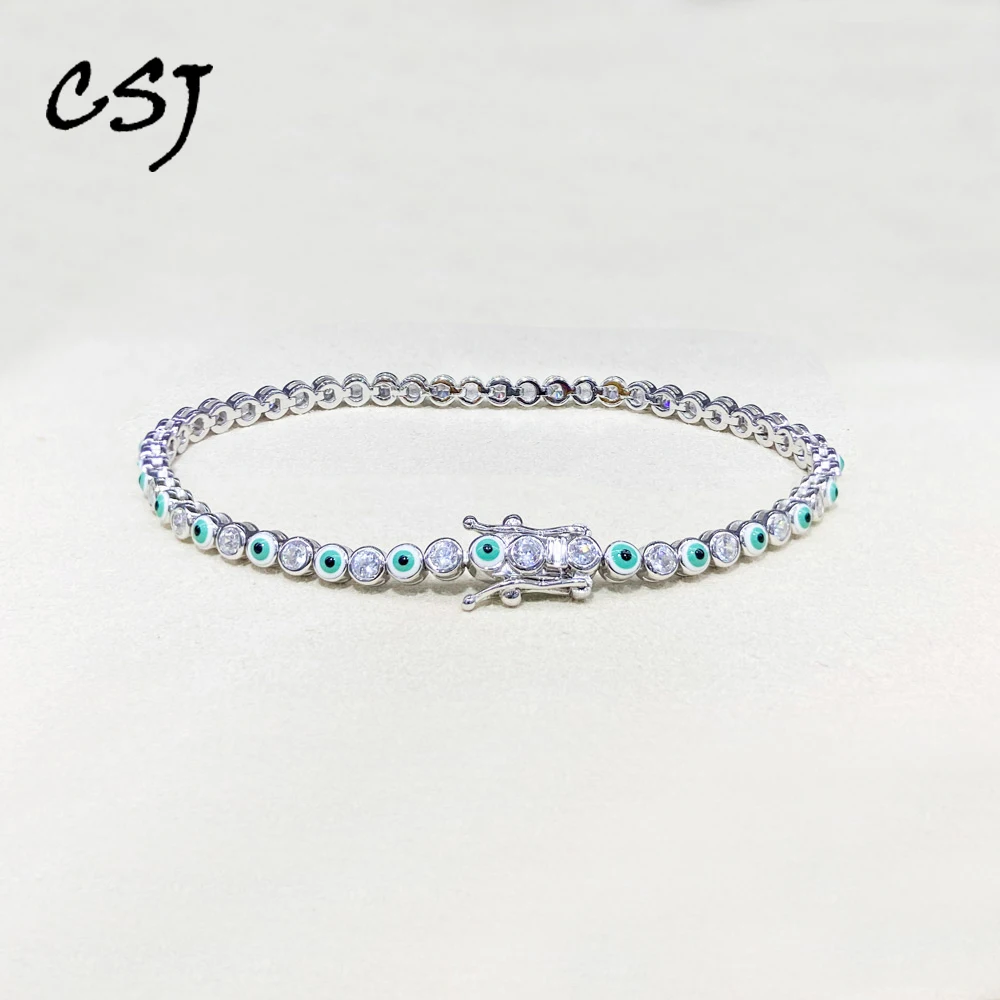 Trendy Devil Eye Tennis Bracelet 925 Sterling Silver Full 5A Zircon Sparking Jewelry for Women Lady Party Birthday Gift
Trendy Devil Eye Tennis Bracelet 925 Sterling Silver Full 5A Zircon Sparking Jewelry for Women Lady Party Birthday Gift