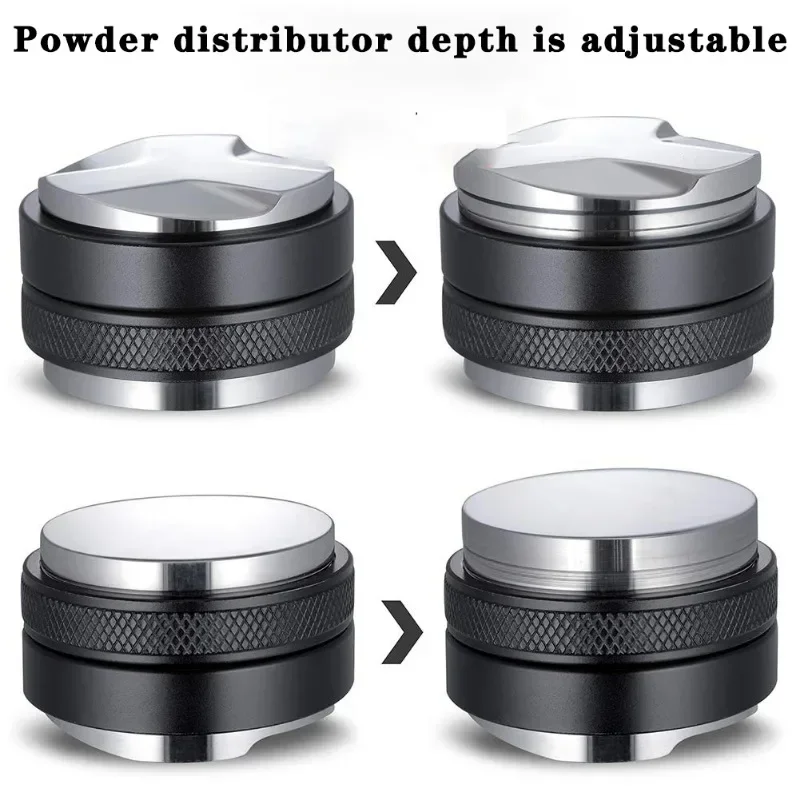 51/53/58mm 2-in-1 Stainless Steel Coffee Tamper Double-head Non-slip Three-blade Distributor Height Adjustable Espresso Tool
51/53/58mm 2-in-1 Stainless Steel Coffee Tamper Double-head Non-slip Three-blade Distributor Height Adjustable Espresso Tool