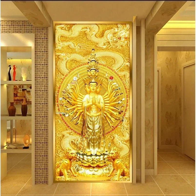 DIY full Diamond Embroidery,Round Diamond Entrance romantic Avalokitesvara Living room decoration rhinestone Diamond painting
DIY full Diamond Embroidery,Round Diamond Entrance romantic Avalokitesvara Living room decoration rhinestone Diamond painting