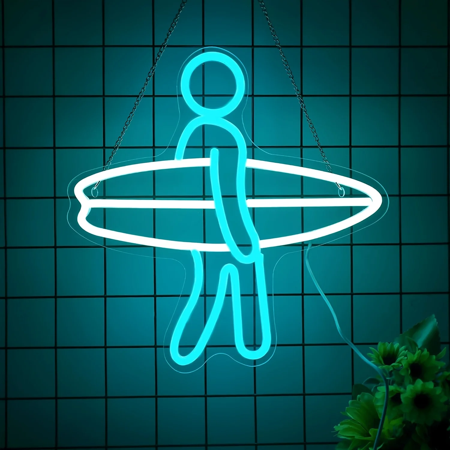 Surfboard Neon Light Sign for Home & Gym Decor - Multi-Color LED Surfing Wall Sign, USB Powered, Switch Control, Wall Hanging
Surfboard Neon Light Sign for Home & Gym Decor - Multi-Color LED Surfing Wall Sign, USB Powered, Switch Control, Wall Hanging