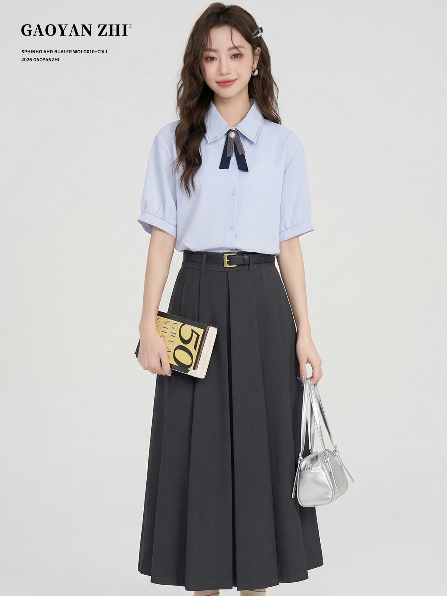Gao Yanzhi College Style Knot Short Sleeve Shirt Half Skirt Set Women Summer Interview Professional Clothing
Gao Yanzhi College Style Knot Short Sleeve Shirt Half Skirt Set Women Summer Interview Professional Clothing