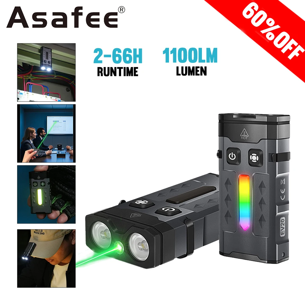 Asafee 2xEV20 EDC фонарик светодиодный брелок свет RGB свет 1100LM Type-C перезаряжаемый мини-фонарик открытый карманный фонарь для кемпинга
Asafee 2xEV20 EDC фонарик светодиодный брелок свет RGB свет 1100LM Type-C перезаряжаемый мини-фонарик открытый карманный фонарь для кемпинга