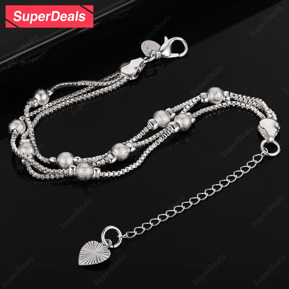 SuperDeals Round Frosted Beads Ball Box Chain 925 Sterling Silver Bracelet Women Party Fashion Jewelry Engagement Wedding Gift
SuperDeals Round Frosted Beads Ball Box Chain 925 Sterling Silver Bracelet Women Party Fashion Jewelry Engagement Wedding Gift