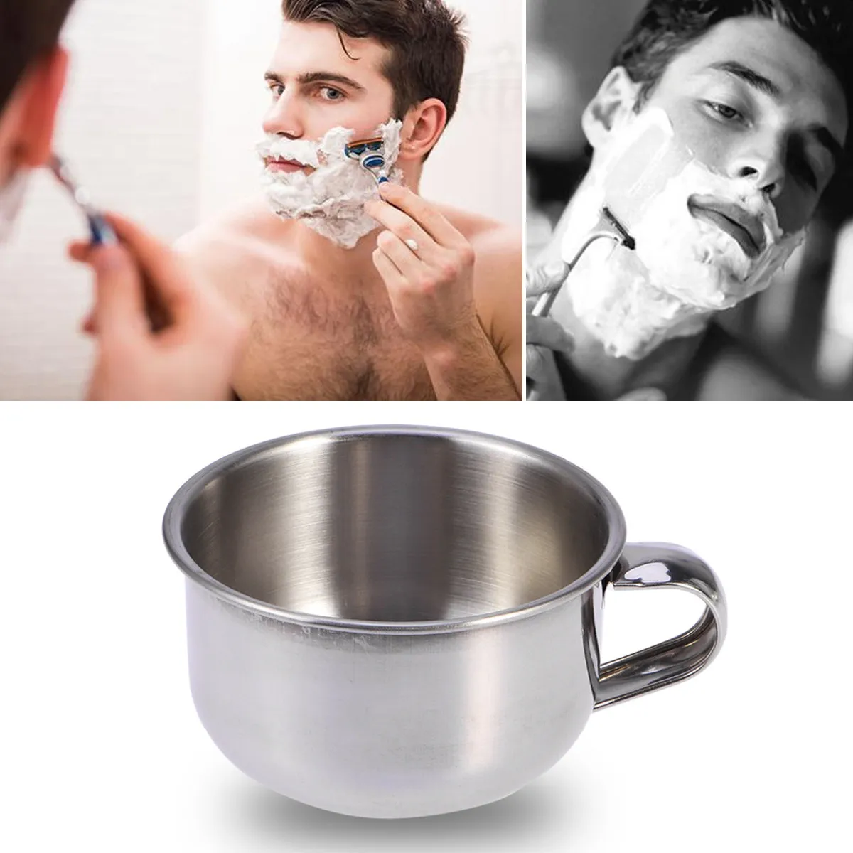 1Pcs Classic Shaving Bowl Stainless Steel Razor Bowl for Men with Polished Surface Handle Compact Design Wet Shaving Soap Dish
1Pcs Classic Shaving Bowl Stainless Steel Razor Bowl for Men with Polished Surface Handle Compact Design Wet Shaving Soap Dish