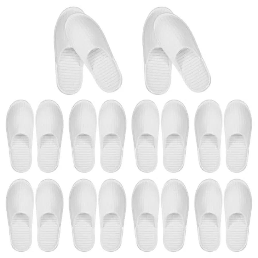 10 Pairs Disposable Slippers for Guests, White Non Slip Spa Slippers Washable Soft Plush House Shoes Closed Toe for Men, Women,
10 Pairs Disposable Slippers for Guests, White Non Slip Spa Slippers Washable Soft Plush House Shoes Closed Toe for Men, Women,