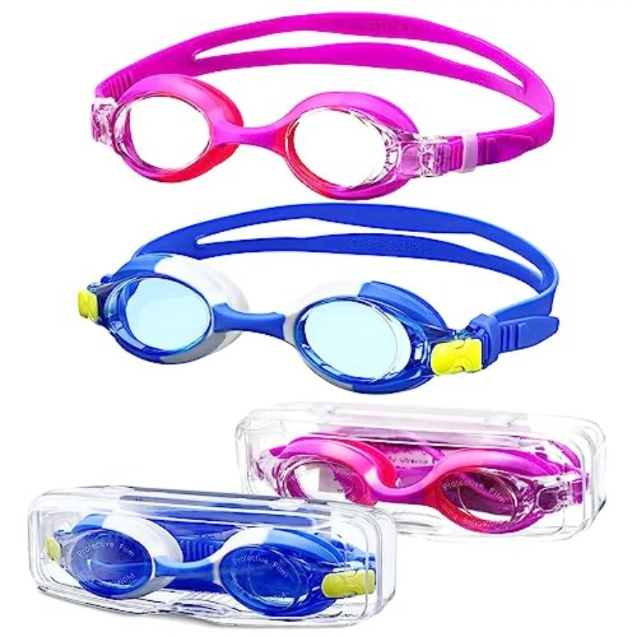 Swim Goggles with Cases, 2 Packs No Leaking Anti Fog Swimming Goggles 180° Clear View Goggles
Swim Goggles with Cases, 2 Packs No Leaking Anti Fog Swimming Goggles 180° Clear View Goggles