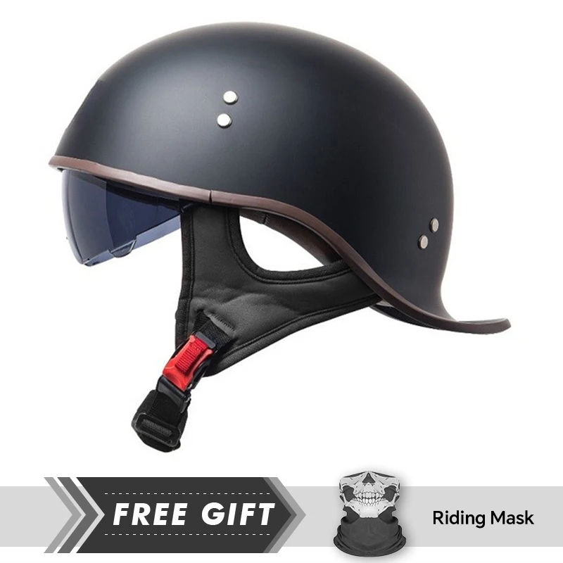 Half Face Helmet High Quality Fashion Men Women Universal Motorcycle Helmet With Dark Lenses Safety Riding Half Helmet
Half Face Helmet High Quality Fashion Men Women Universal Motorcycle Helmet With Dark Lenses Safety Riding Half Helmet