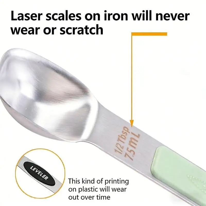 Stainless Steel Measuring Spoon Set of 5 with Leveler,Metal Teaspoon & Tablespoon Measuring Spoon Adjustable D2RD
Stainless Steel Measuring Spoon Set of 5 with Leveler,Metal Teaspoon & Tablespoon Measuring Spoon Adjustable D2RD