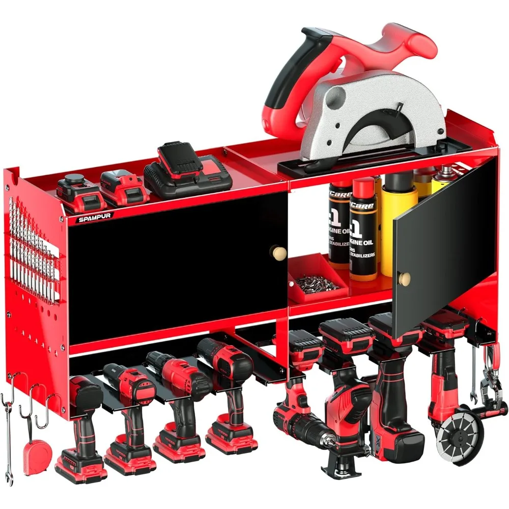 Power Tool Organizer Wall Mount, Garage Storage Cabinet with Doors and Shelves, Metal Storage Tool Box, 15 Min Assembly
Power Tool Organizer Wall Mount, Garage Storage Cabinet with Doors and Shelves, Metal Storage Tool Box, 15 Min Assembly