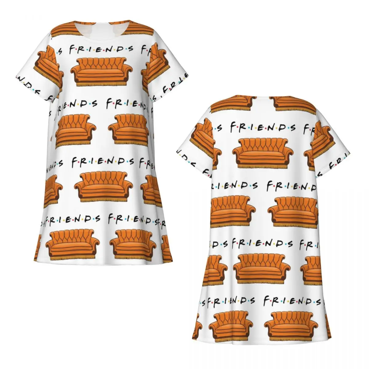 Custom Friend TV Show Short Sleeves Nightdress For Sleeping Sleepshirts Women Short Sleeve Nightgowns Soft Pajama Dress
Custom Friend TV Show Short Sleeves Nightdress For Sleeping Sleepshirts Women Short Sleeve Nightgowns Soft Pajama Dress