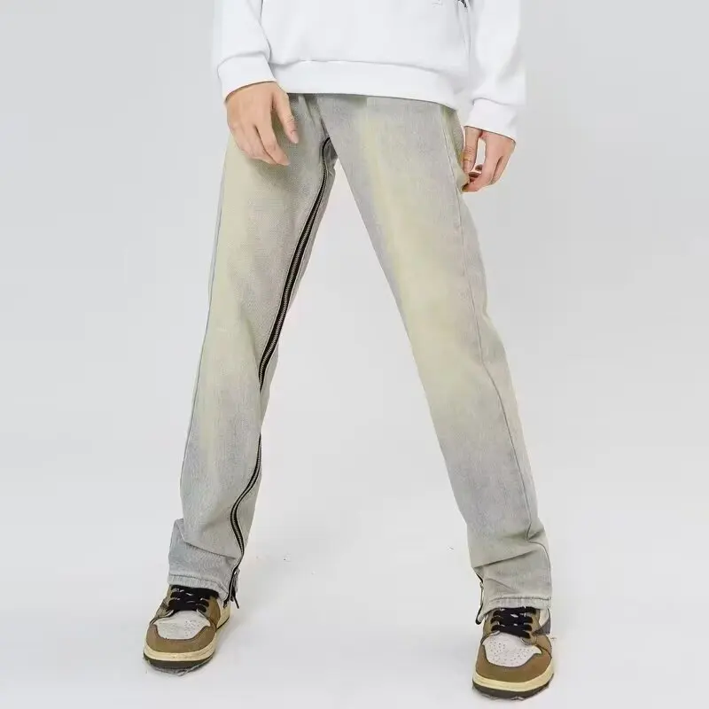 Extended Length Slim Fit Men's Jeans High Waist Yellow Mud Color Trendy Long Pants Spring Autumn Straight Leg Vibe Streetwear
Extended Length Slim Fit Men's Jeans High Waist Yellow Mud Color Trendy Long Pants Spring Autumn Straight Leg Vibe Streetwear