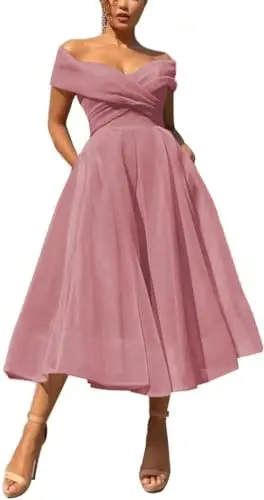 A-Line Mid-Length Wide Wedding DressesCold Shoulder Elegant temperament Ankle-Length Wedding Dresses for Bridesmaid Banquet
A-Line Mid-Length Wide Wedding DressesCold Shoulder Elegant temperament Ankle-Length Wedding Dresses for Bridesmaid Banquet