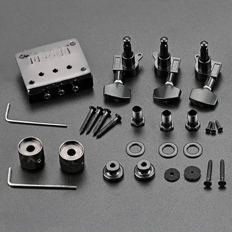 652F 3 Strings Guitar Bridge Set Durable Guitar Saddle Bridge Tuning Peg Control Knob
652F 3 Strings Guitar Bridge Set Durable Guitar Saddle Bridge Tuning Peg Control Knob