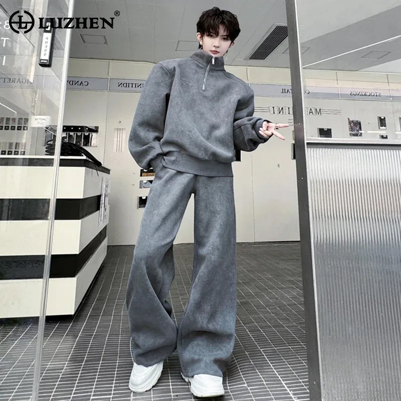 LUZHEN спортивные комплекты с воротником-стойкой, пуловеры с капюшоном, мужские повседневные модные осенние прямые брюки для бега, новинка 2024, LZ6483
LUZHEN спортивные комплекты с воротником-стойкой, пуловеры с капюшоном, мужские повседневные модные осенние прямые брюки для бега, новинка 2024, LZ6483