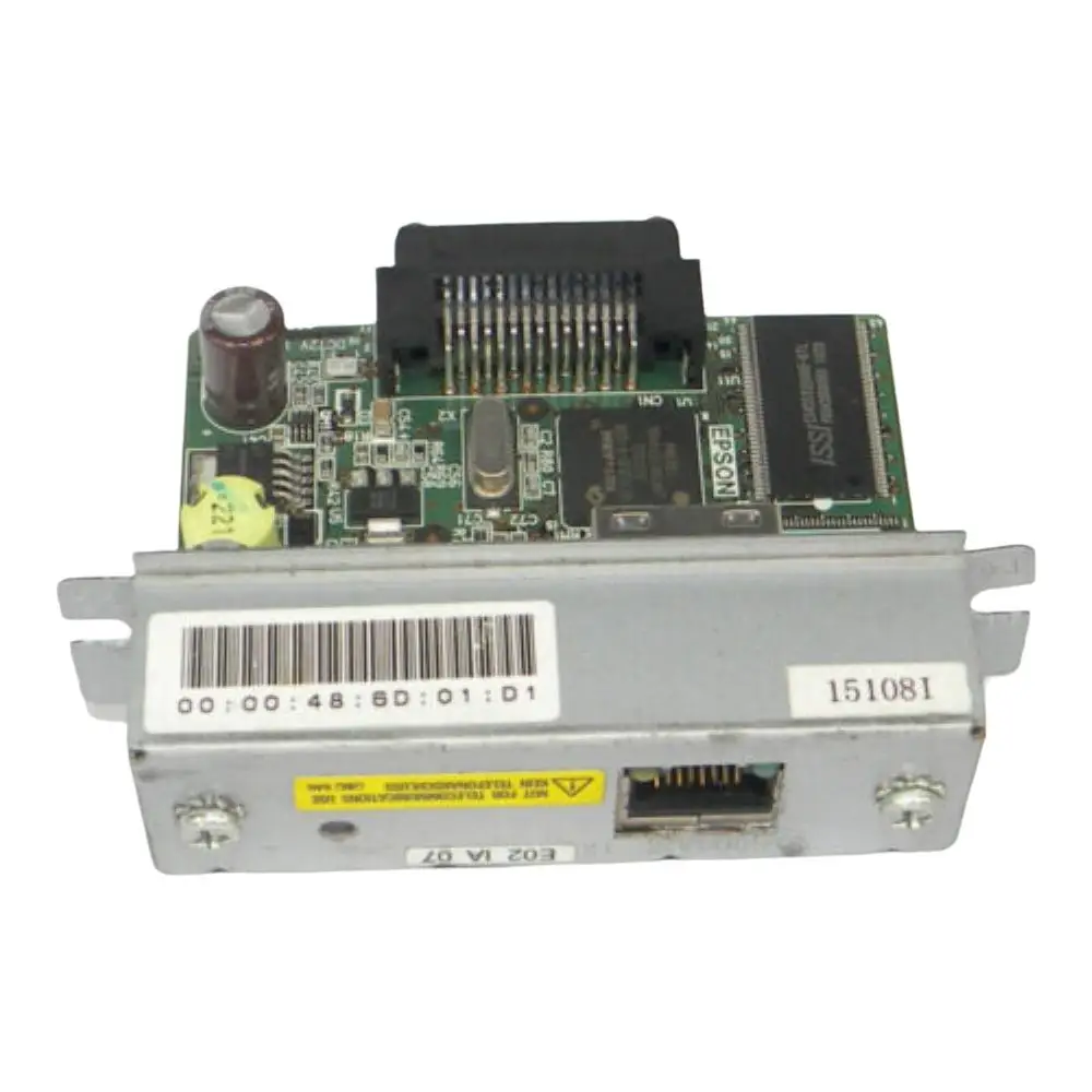 UB-E02 M155B Интерфейсная плата Ethernet RJ-45 Подходит для EPSON M129H TM-U325 TM-T88II TM-H5000/H5000II 88IV TM-U230 TM-L90
UB-E02 M155B Интерфейсная плата Ethernet RJ-45 Подходит для EPSON M129H TM-U325 TM-T88II TM-H5000/H5000II 88IV TM-U230 TM-L90