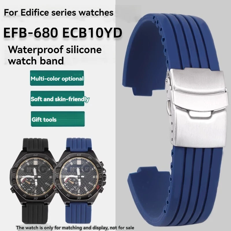 for Casio Ocean Heart Edifice Series Watches Band EFB-680 ECB-10YD Waterproof Sports Silicone Strap Wristband Male Accessories
for Casio Ocean Heart Edifice Series Watches Band EFB-680 ECB-10YD Waterproof Sports Silicone Strap Wristband Male Accessories
