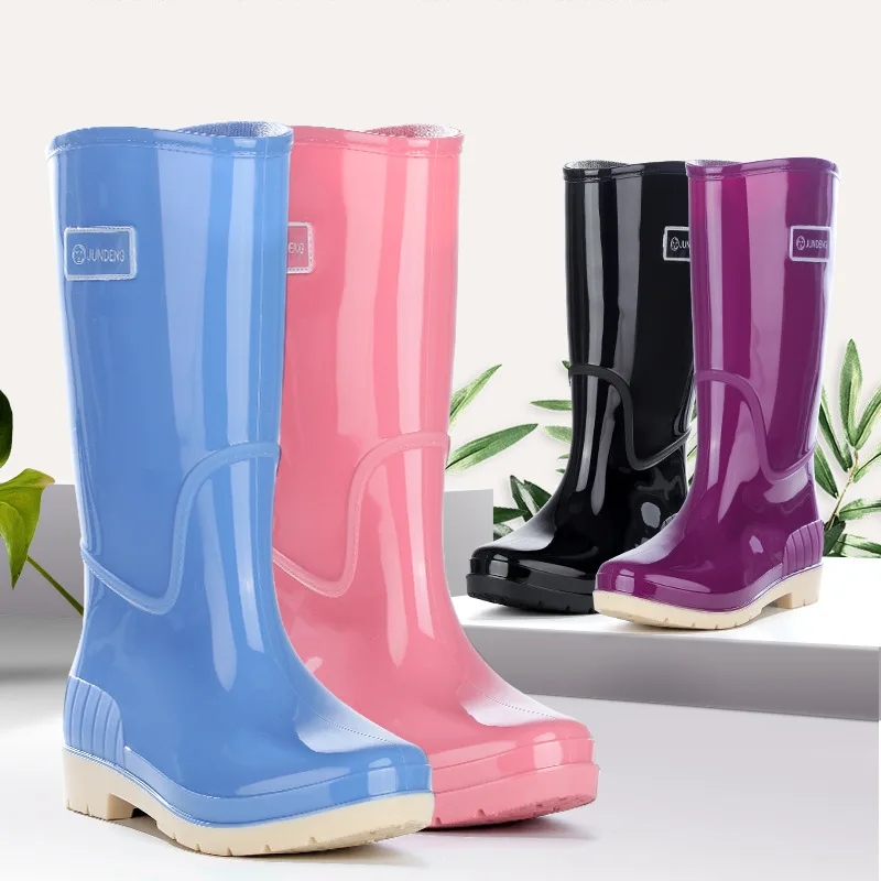 Women's High-Tube Rain Boots Fashionable Water Shoes Warm Thickened Fleece Kitchen Work Rubber Shoes Anti-Slip Comfortable
Women's High-Tube Rain Boots Fashionable Water Shoes Warm Thickened Fleece Kitchen Work Rubber Shoes Anti-Slip Comfortable