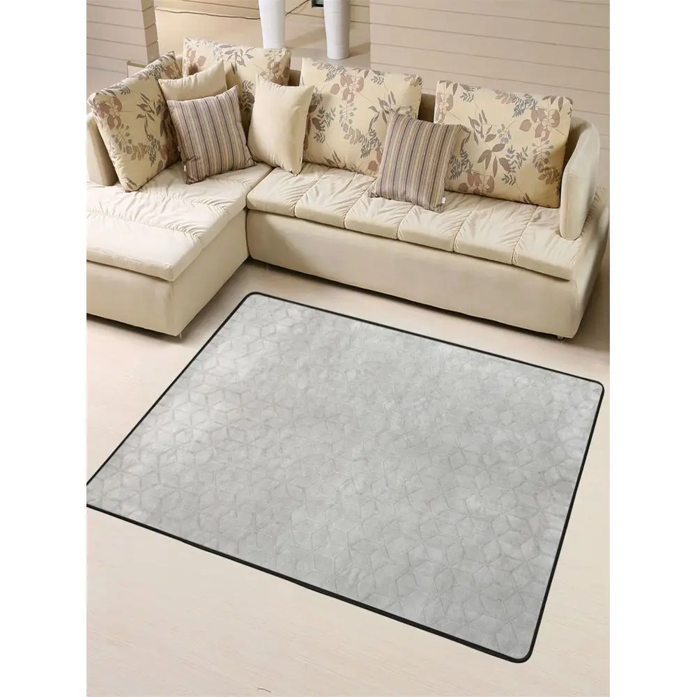 Geometric Pattern Rug, Modernist Polyester Nonslip Floor Carpet For Home