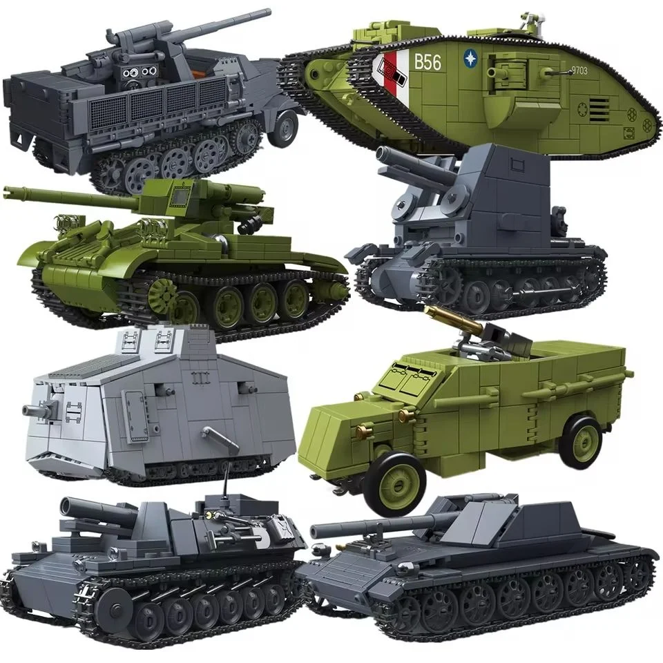 World War Army Military Soldiers SWAT Armored Vehicle Tank Half Track Truck Assemble Building Blocks Bricks Toy
World War Army Military Soldiers SWAT Armored Vehicle Tank Half Track Truck Assemble Building Blocks Bricks Toy