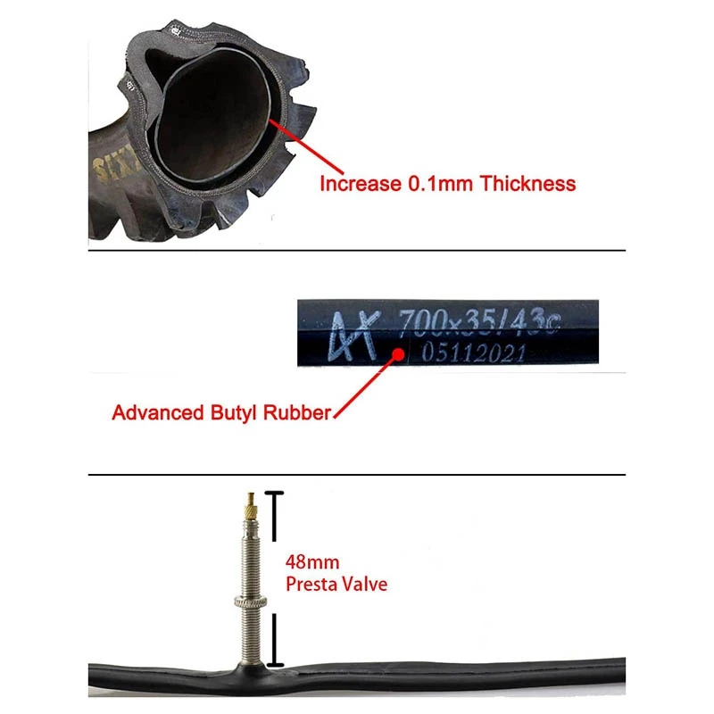 AU-2 Pack 700X35-43C Сменные внутренние камеры для шоссейного велосипеда Presta Valve for Road
AU-2 Pack 700X35-43C Сменные внутренние камеры для шоссейного велосипеда Presta Valve for Road
