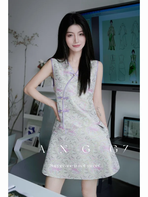 New 2025 Summer Chinese Style Set Yang GZ Women's Vest Suit National Trend Fashionable Traditional Hanfu Clothing Set
New 2025 Summer Chinese Style Set Yang GZ Women's Vest Suit National Trend Fashionable Traditional Hanfu Clothing Set