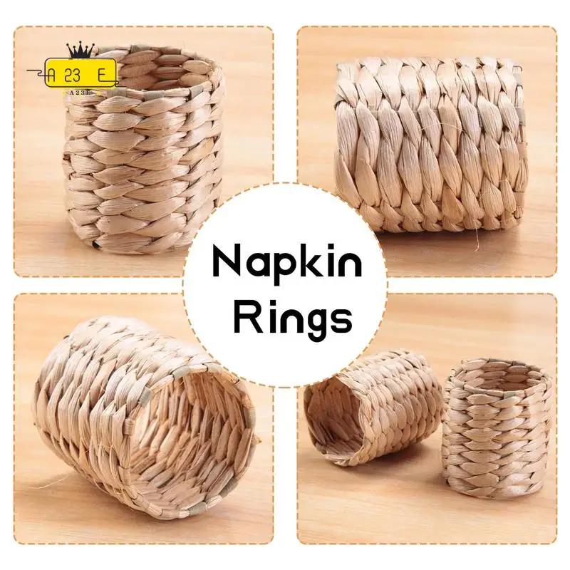 A23E-Napkin Rings,Water Hyacinth Napkin Holder Rings - Rustic Napkin Rings For Birthday Party, Dinner Table Decoration
A23E-Napkin Rings,Water Hyacinth Napkin Holder Rings - Rustic Napkin Rings For Birthday Party, Dinner Table Decoration