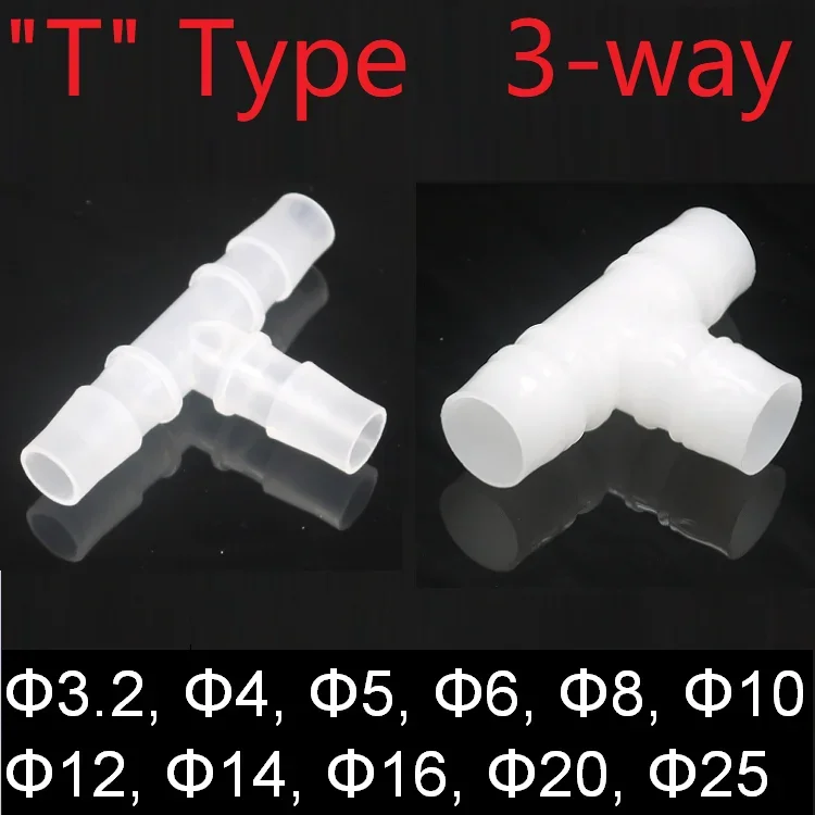10Pcs Dia 3.2mm~25mm Water Connector PP PE Food Grade T Type 3-way Splitter Pipe Tube Hose Irrigate Joint Adapter Tapered Head
10Pcs Dia 3.2mm~25mm Water Connector PP PE Food Grade T Type 3-way Splitter Pipe Tube Hose Irrigate Joint Adapter Tapered Head