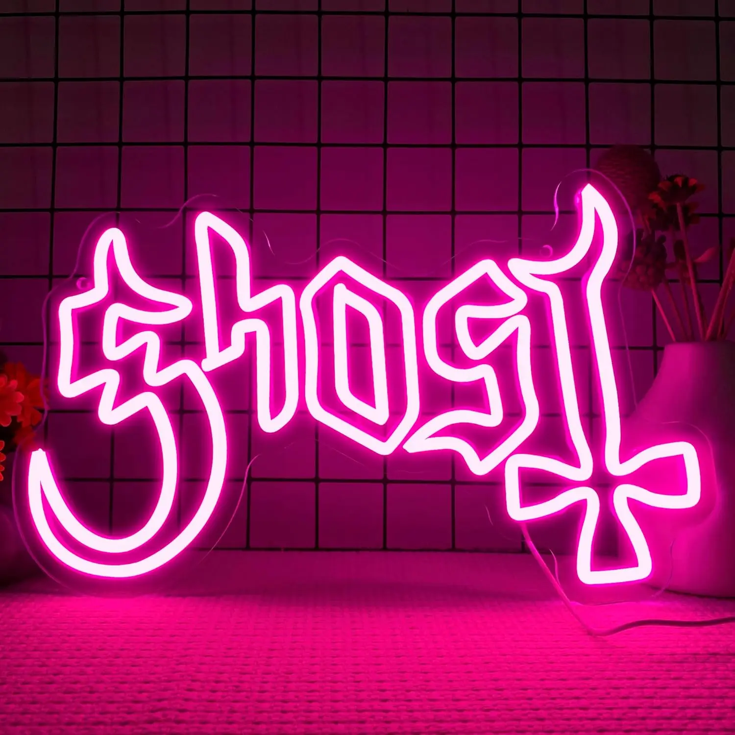 Ghost Neon Sign for Wall Decor,Dimmable Music Gothic Satan Neon Light,Usb Powered for Man Cave Bar Bedroom Dorm Party Halloween
Ghost Neon Sign for Wall Decor,Dimmable Music Gothic Satan Neon Light,Usb Powered for Man Cave Bar Bedroom Dorm Party Halloween