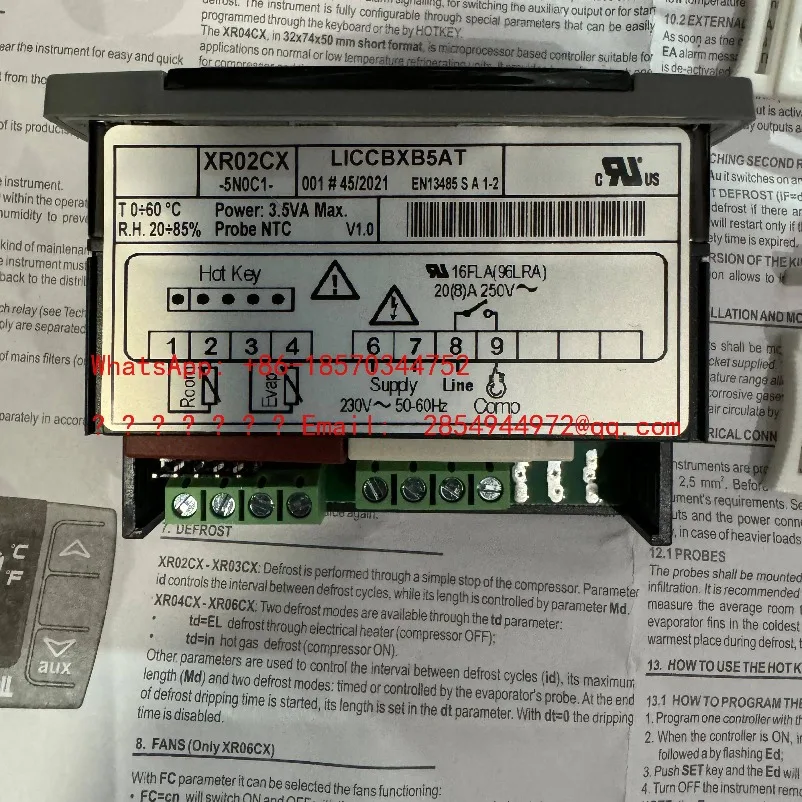 Thermostat XR02CX Dual Probe XR02CX-5R0C1
Thermostat XR02CX Dual Probe XR02CX-5R0C1