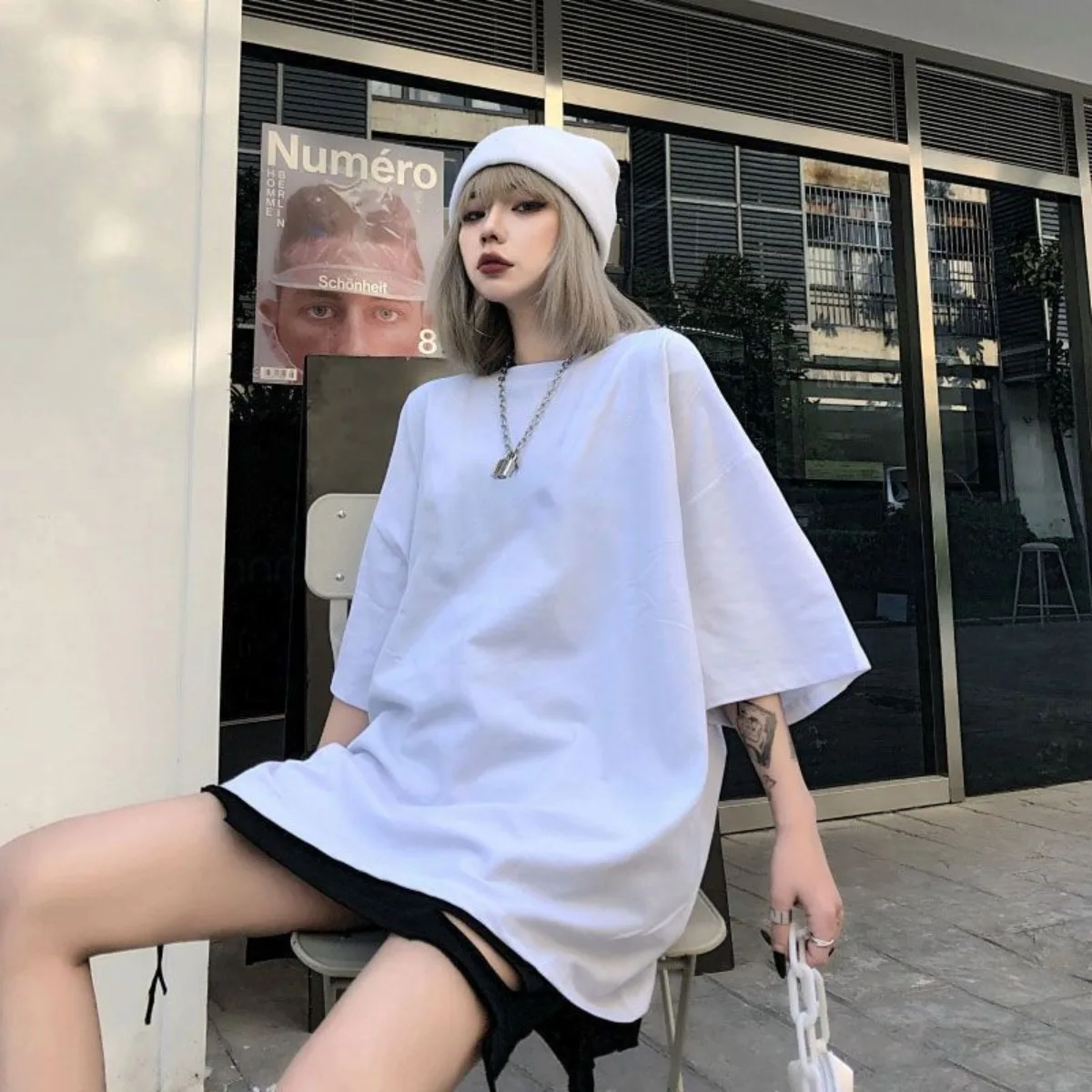 Women Pure Cotton Short Sleeved T-shirt Korean Version Loose Casual Versatile Hong Kong Style Top Clothing Summer New 2024
Women Pure Cotton Short Sleeved T-shirt Korean Version Loose Casual Versatile Hong Kong Style Top Clothing Summer New 2024