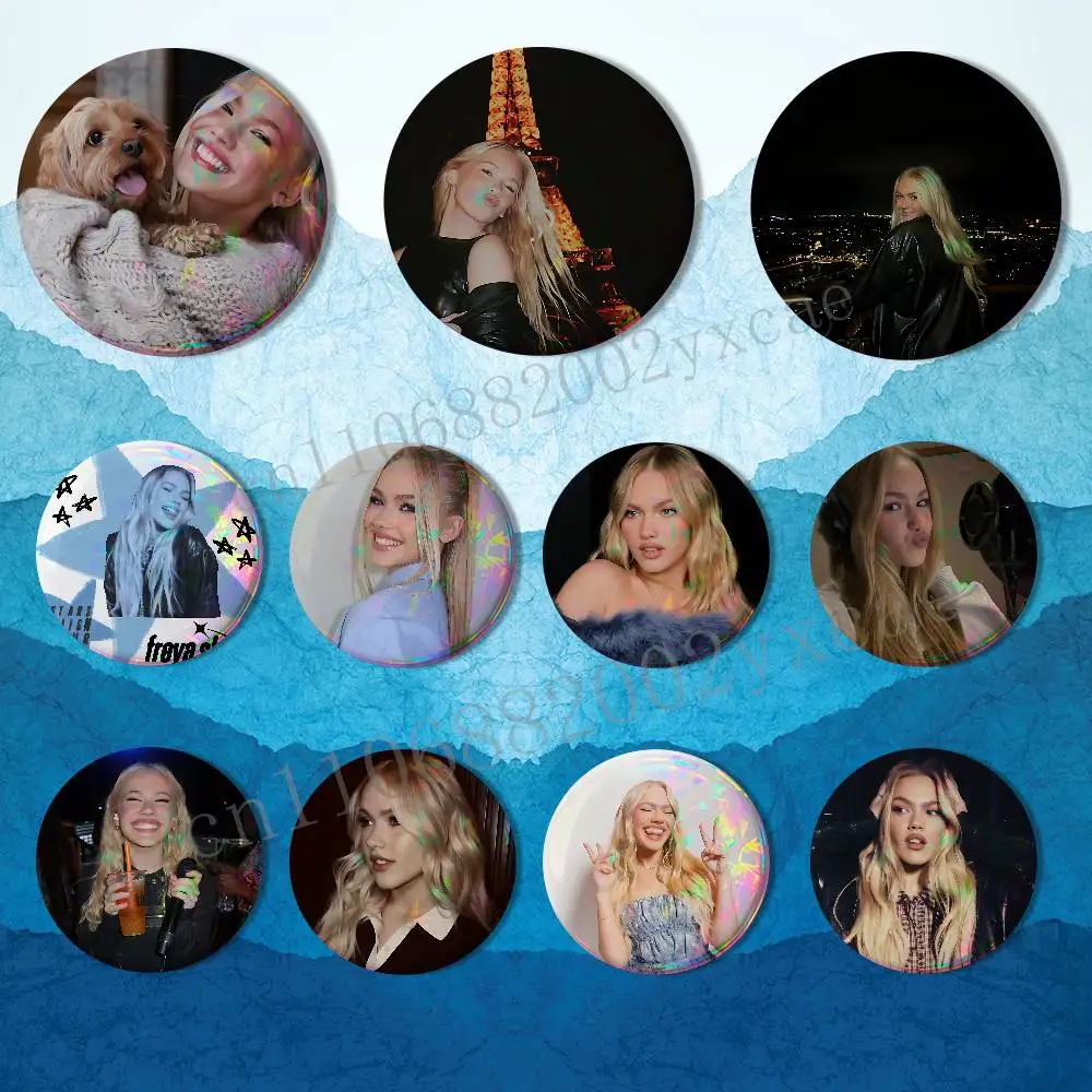 Bold Girl Freya Skye Laser reflective round badges pins bag clothing decorations collectibles gifts for friends
Bold Girl Freya Skye Laser reflective round badges pins bag clothing decorations collectibles gifts for friends