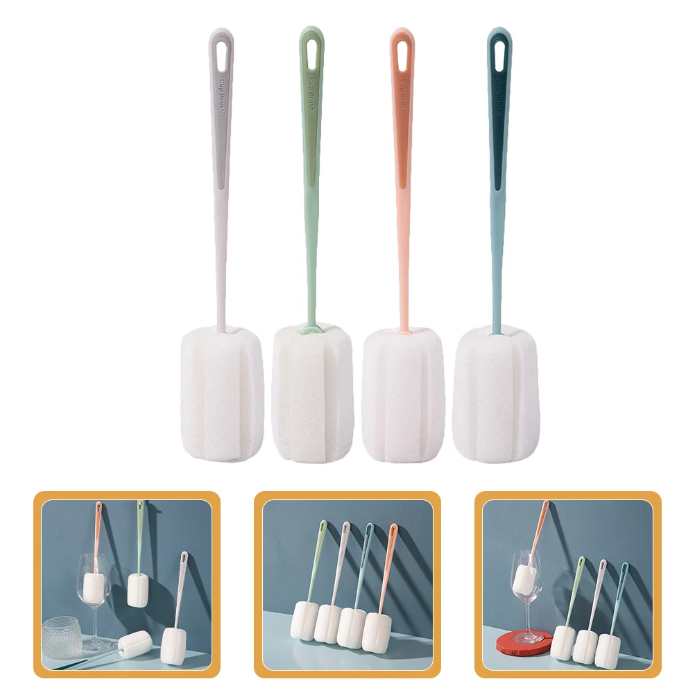 4 Pcs Rack Long Handle Sponge Cup Brush Bottle Brushes Shoe Reusable Water Cleaner
4 Pcs Rack Long Handle Sponge Cup Brush Bottle Brushes Shoe Reusable Water Cleaner