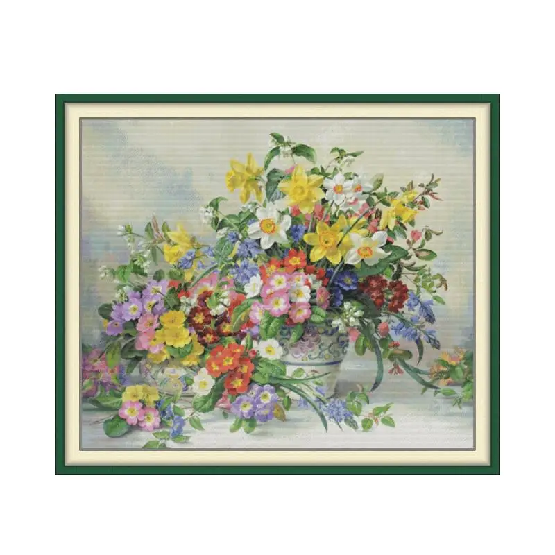 Joy Sunday Cross Stitch Kit DMC Flowers in Spring 11CT Print 127*107cm Needlework Embroidery DIY Handmade Home Decoration Gifts
Joy Sunday Cross Stitch Kit DMC Flowers in Spring 11CT Print 127*107cm Needlework Embroidery DIY Handmade Home Decoration Gifts