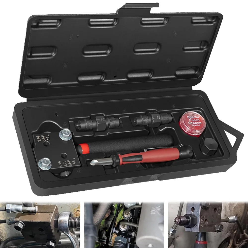 33260 Single/Double Flaring Tools Kit Fits for 3/16" and 1/4" Tubing on Most Vehicles - Brake Lines in Tight Spaces
33260 Single/Double Flaring Tools Kit Fits for 3/16" and 1/4" Tubing on Most Vehicles - Brake Lines in Tight Spaces