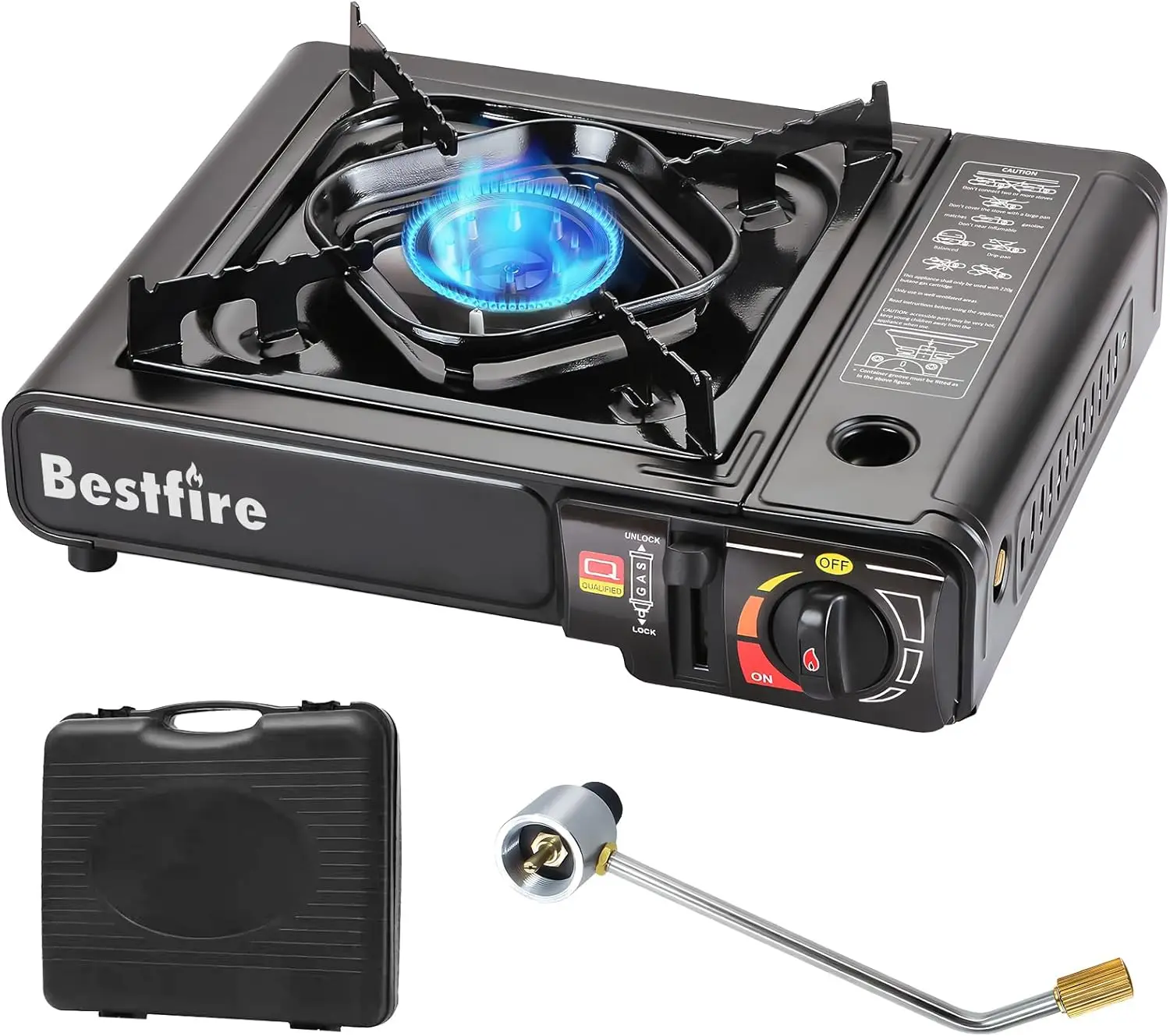 Portable Dual Fuel Camping Stove, Butane & Propane Gas Stove with Carrying Case & Adapter, Single Burner for Outdoor Cooking
Portable Dual Fuel Camping Stove, Butane & Propane Gas Stove with Carrying Case & Adapter, Single Burner for Outdoor Cooking
