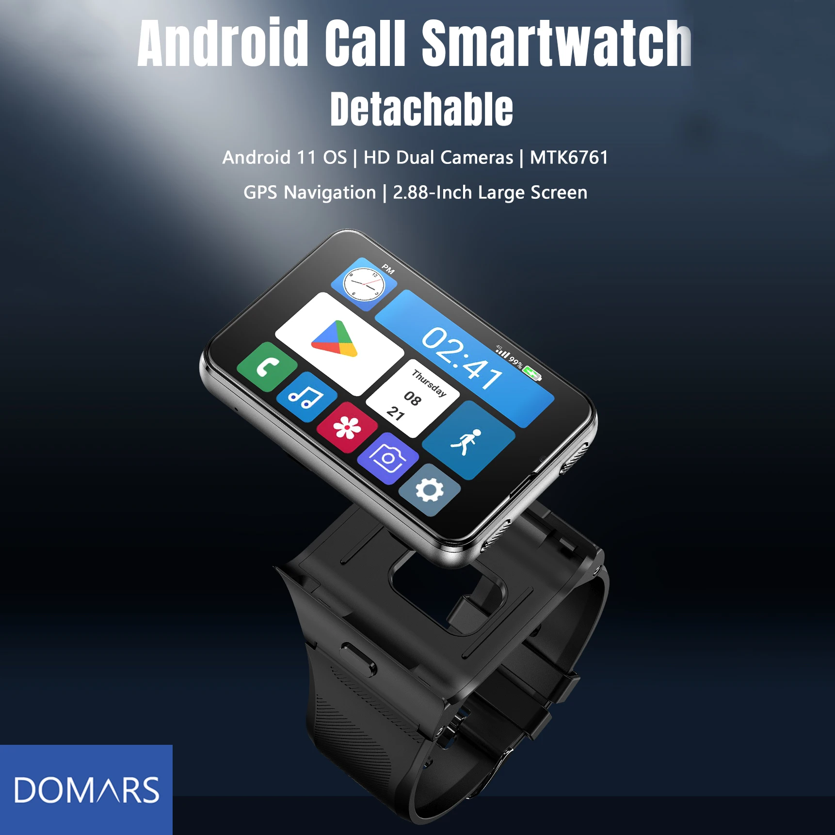 Domars Smart Watch Android 11 2.88" Screen 2MP/8MP Dual Camera 4GB RAM 64GB ROM 2300mAh Men Smartwatch Women Clock
Domars Smart Watch Android 11 2.88" Screen 2MP/8MP Dual Camera 4GB RAM 64GB ROM 2300mAh Men Smartwatch Women Clock