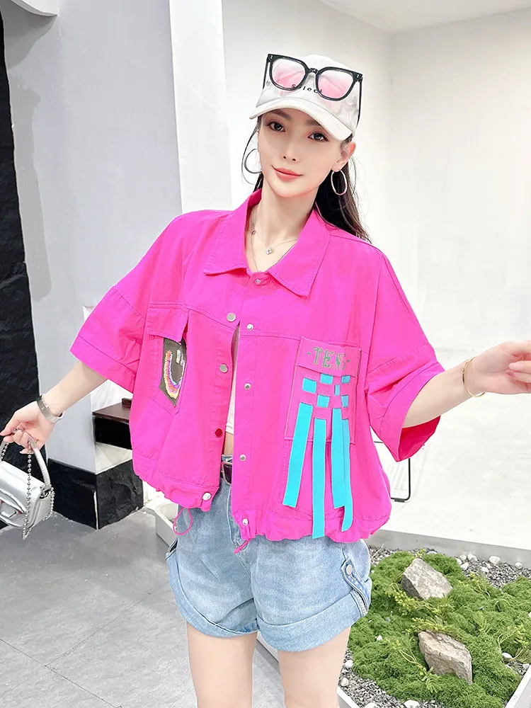 Design inspired shirt women spring summer short high-end batwing sleeves stylish oversized versatile lazy style trendy top
Design inspired shirt women spring summer short high-end batwing sleeves stylish oversized versatile lazy style trendy top