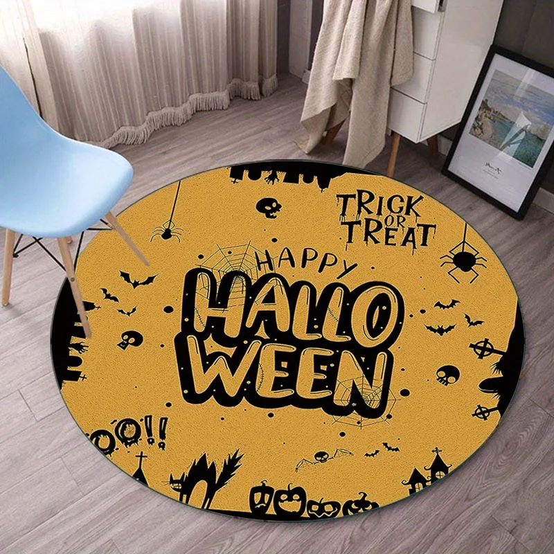 Хэллоуин круглый ковер трюк или Treatspookydesign коврик для гостиной оранжевый черный тыквабэт паутина ковер для украшения вечеринки
Хэллоуин круглый ковер трюк или Treatspookydesign коврик для гостиной оранжевый черный тыквабэт паутина ковер для украшения вечеринки