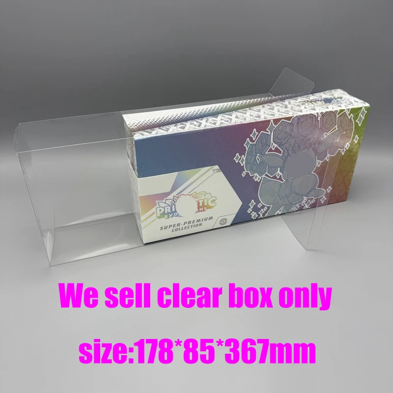 For Eevee SPC Prismatic Evolutions ETB Clear Protective Case for TCG Booster Box
For Eevee SPC Prismatic Evolutions ETB Clear Protective Case for TCG Booster Box