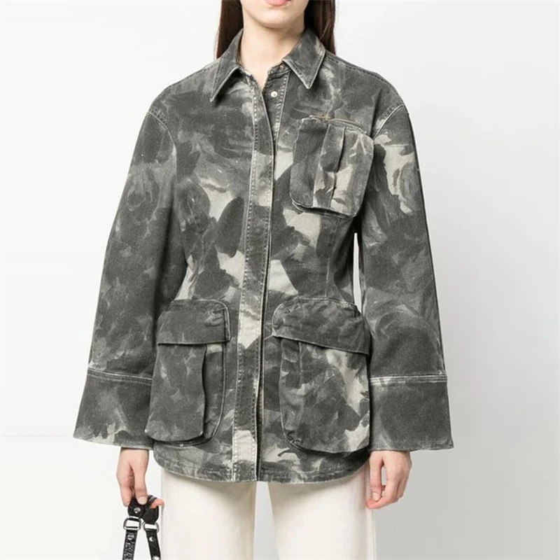 Australian Trendy Jacket With Three-Dimensional Zipper Pocket Decoration And Waist Closure Camouflage Work Jacket For Women
Australian Trendy Jacket With Three-Dimensional Zipper Pocket Decoration And Waist Closure Camouflage Work Jacket For Women