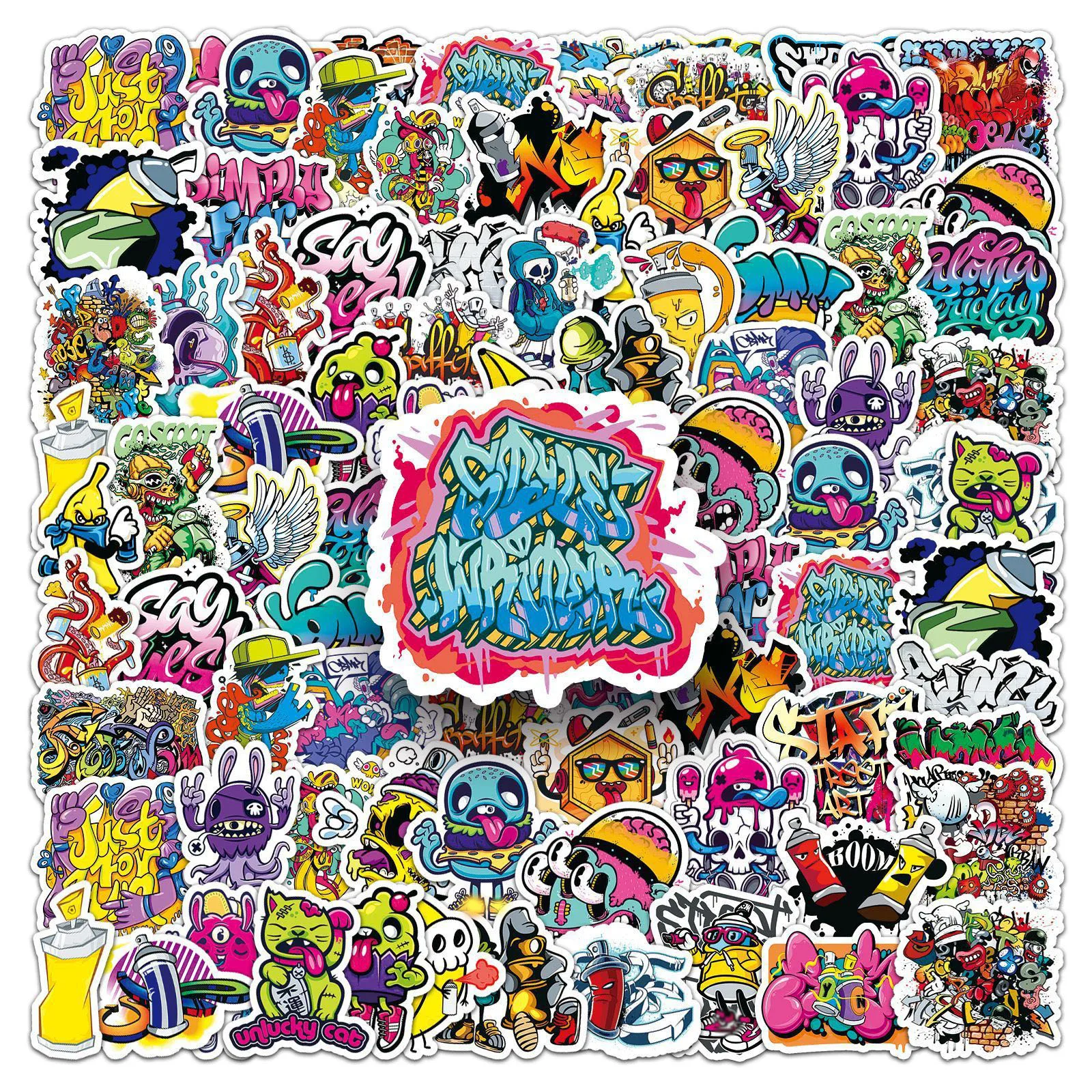 50PCS Colorful Graffiti Fun Stickers Decorative Water Bottles, Safety Hats, Luggage, Bicycles, Skateboards
50PCS Colorful Graffiti Fun Stickers Decorative Water Bottles, Safety Hats, Luggage, Bicycles, Skateboards